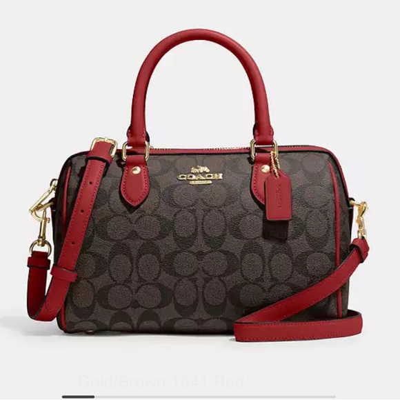 NWOT COACH RED ROWAN WITH STRAP in perfect condition with strap - Picture 10 of 10